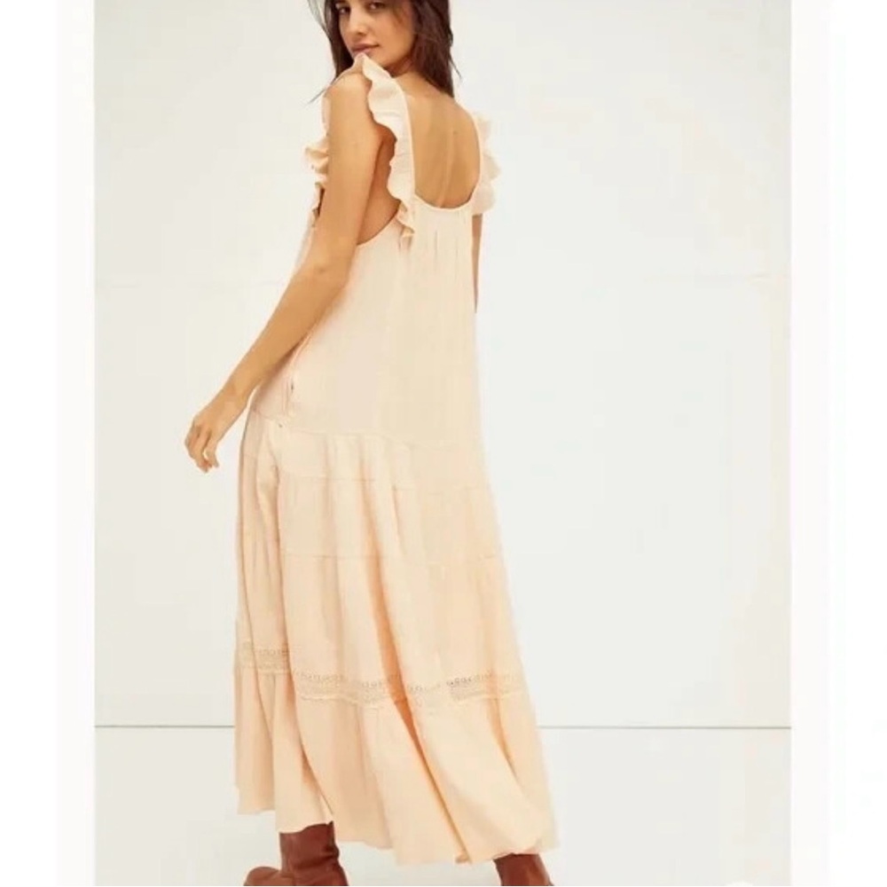 Free People Caught In Motion Ruffle Maxi Dress
